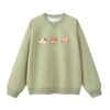 Dopamine Cartoon Print Sweatshirt – Light Green