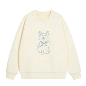 Chic Hip-Hop Puppy Sweatshirt — Apricot