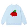 Unique Design Fruit-Print Sweatshirt — Blue