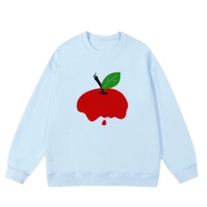 Unique Design Fruit-Print Sweatshirt — Blue