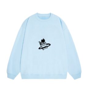 Fun Doodle Print Sweatshirt – Blue