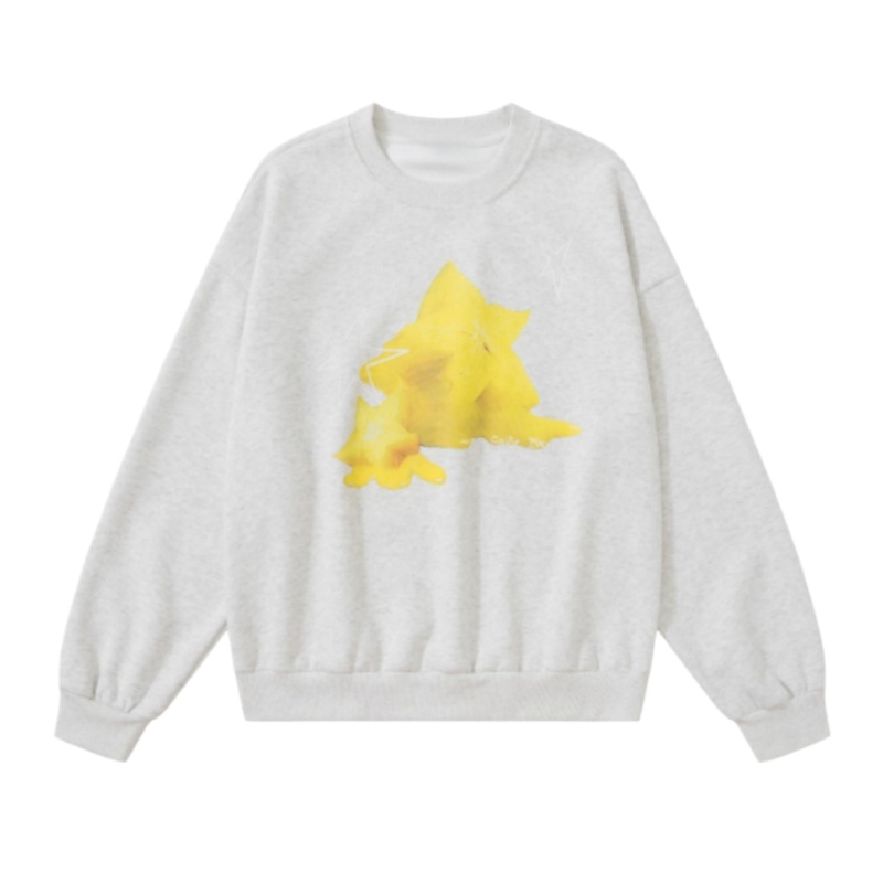 Starfruit Print Sweatshirt - Grey