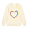 Unique Heart-Print Sweatshirt – Beige