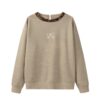 Minimalist Printed Sweatshirt – Khaki