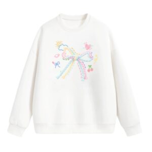Chic Pattern, Classic Fit Sweatshirt – White
