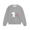Shopping Puppy Pattern Fashion Sweatshirt — Grey