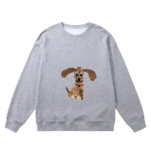 Abstract Dog Print Sweatshirt - Grey